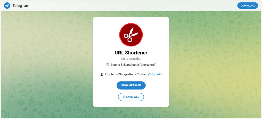 URL Shortener Telegram Bots